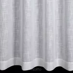 Zasłona na przelotkach 140x250 ANA biała z etaminy z nadrukiem granatowych kwiatków i błyszczącą nicią - 6