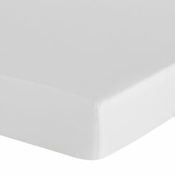 Prześcieradło z bawełny renforce z gumką 220x200 białe BASIC