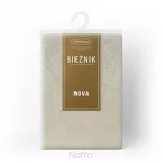 Bieżnik 40x140 ISLA kremowy z żakardowym wzorem liści bananowca - 5