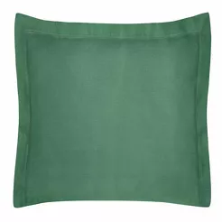 Poszewka bawełniana NOVAC ciemna zieleń 40x40 z 3 cm zakładką
