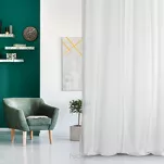 Zasłona gotowa na przelotkach 140x250 ADORE biała z jednobarwnej gładkiej tkaniny Design 91 - 4