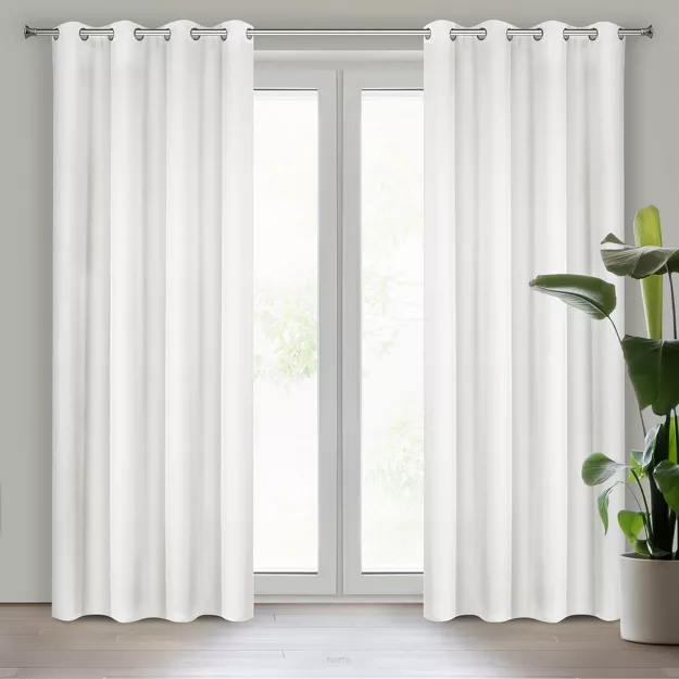Zasłona gotowa na przelotkach 140x250 ADORE biała z jednobarwnej gładkiej tkaniny Design 91