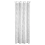Firana na przelotkach 140x250 FELICJA biała z etaminy zdobiona geoetryczną aplikacją - 6