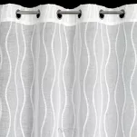 Firana na przelotkach 140x250 FELICJA biała z etaminy zdobiona geoetryczną aplikacją - 4