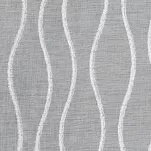 Firana na przelotkach 140x250 FELICJA biała z etaminy zdobiona geoetryczną aplikacją - 3