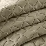 Narzuta welwetowa 220x240 DIMON ciemny beż pikowana w geometryczny wzór - 3