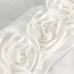 Zasłona na taśmie 140x270 ROSES Eva Minge welwetowa kremowa aplikacja róż 3D - 2