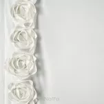 Zasłona na taśmie 140x270 ROSES 14 Eva Minge welwetowa kremowa aplikacja róż 3D - 9