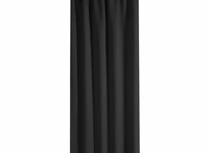 Zasłona na taśmie 135x270 PARISA zaciemniająca czarna jednokolorowa Design 91