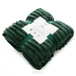 Koc 200x220 SOFT ciemna zieleń puszysty typu flano z wytłaczanym wzorem Design 91 - 2