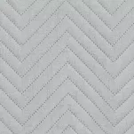 Narzuta jednokolorowa 170x210 LEN 3 srebrna pikowana w gęstą jodełkę imitująca len - 4