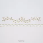 Pościel z makosatyny 160x200 REINA 53 biała subtelny beżowy haft Reina Line - 2