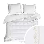 Pościel z makosatyny 160x200 REINA 53 biała subtelny beżowy haft Reina Line - 4