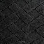 Koc 200x220 CARO czarny puszysty typu flano z wytłaczanym wzorem Design 91 - 2
