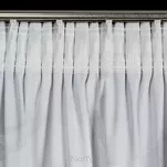 Zasłona na taśmie 140x270 LOTOS beżowa z wzorem zielonych kwiatów i liści lotosu efekt 3D - 11