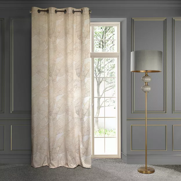 Zasłona gotowa na przelotkach 140x250 LUNA 1 biała beżowa Limited Collection