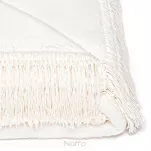 Koc bawełniany 150x200 0293-32 biały gładki z frędzlami - 2