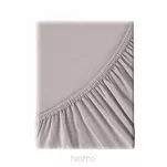 Prześcieradło z bawełny jersey 3 z gumką srebrne 140x200 - 4
