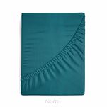 Prześcieradło z bawełny jersey z gumką turkusowe 220x200 Design 91 - 4