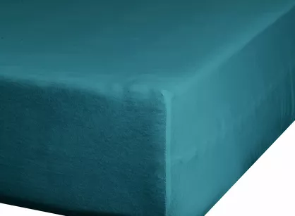 Prześcieradło z bawełny jersey z gumką turkusowe 220x200 Design 91