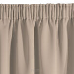 Zasłona na taśmie 135x270 LOGAN zaciemniająca beżowa jednokolorowa z półmatowej tkaniny - 4