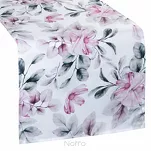 Bieżnik na taras 40x140 GARDEN 30 biały wodoodporny różowy wzór kwiatowy - 4