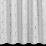 Zasłona na taśmie 140x270 MILI zaciemniająca typu dimout biała z geometrycznym srebrnym nadrukiem - 6