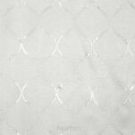 Zasłona na taśmie 140x270 MILI zaciemniająca typu dimout biała z geometrycznym srebrnym nadrukiem - 2