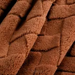 Koc 170x210 CARO ceglany puszysty typu flano z wytłaczanym wzorem Design 91 - 3