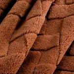 Koc 170x210 CARO ceglany puszysty typu flano z wytłaczanym wzorem Design 91 - 3