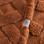 Koc 170x210 CARO ceglany puszysty typu flano z wytłaczanym wzorem Design 91 - 7