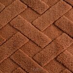 Koc 170x210 CARO ceglany puszysty typu flano z wytłaczanym wzorem Design 91 - 2