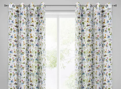 Zasłona na przelotkach 140x250 BILLY niebieska dziecięca