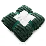 Koc 150x200 SOFT ciemna zieleń puszysty typu flano z wytłaczanym wzorem Design 91 - 5