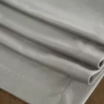 Bieżnik welwetowy 40x140 MELINDA srebrny wykończony mankietem - 3