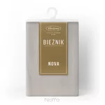 Bieżnik welwetowy 40x140 MELINDA srebrny wykończony mankietem - 4