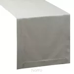 Bieżnik welwetowy 40x140 MELINDA srebrny wykończony mankietem - 5