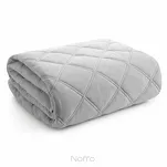 Narzuta 200x220 ALARA 6 srebrna pikowana z mikrofibry wzór wyrazistych rombów - 5