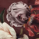 Pościel z makosatyny 160x200 REINA 47 bordowa beżowa z wzorem kwiatów z kolekcji Reina Line - 2