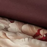 Pościel z makosatyny 160x200 REINA 47 bordowa beżowa z wzorem kwiatów z kolekcji Reina Line - 5