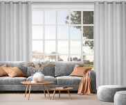 Zasłona na przelotkach 135x250 ALETA srebrna jednokolorowa z szenilu - 7