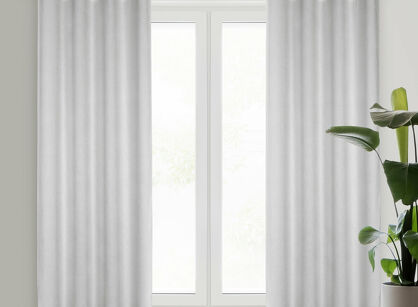 Zasłona na przelotkach 135x250 ALETA srebrna jednokolorowa z szenilu