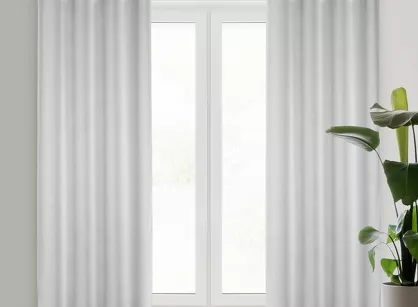 Zasłona gotowa na przelotkach 135x250 ALETA srebrna jednokolorowa z szenilu