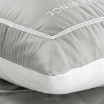 Pościel z makosatyny 220x200 EVA 9C szara z lamówką białą i napisami Eva Minge - 3