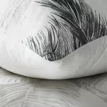 Pościel satynowa 160x200 SPRING 104 biała stalowa z wzorem bananowców z kolekcji Classic - 2