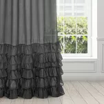 Firana na taśmie 140x250 DOLLY czarna z falbanami - 11