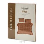 Pościel satynowa 180x200 NOVA 3 jednokolorowa gładka ceglana - 7