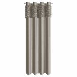 Zasłona na przelotkach 140x250 ROSES 13 Eva Minge welwetowa beżowa aplikacja róż 3D - 6