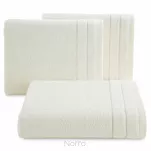 Ręcznik bawełniany 50x90 DAMLA kremowy gładki z subtelną bordiurą - 4