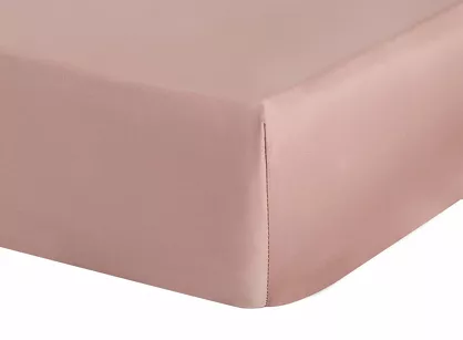 Prześcieradło z satyny bawełnianej z gumką NOVA 3 różowe 100x200